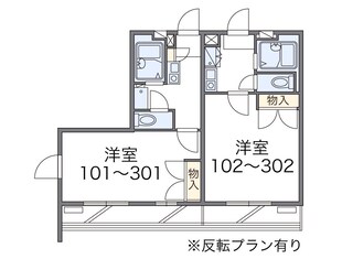 レオパレスＩｒｉｓの物件間取画像